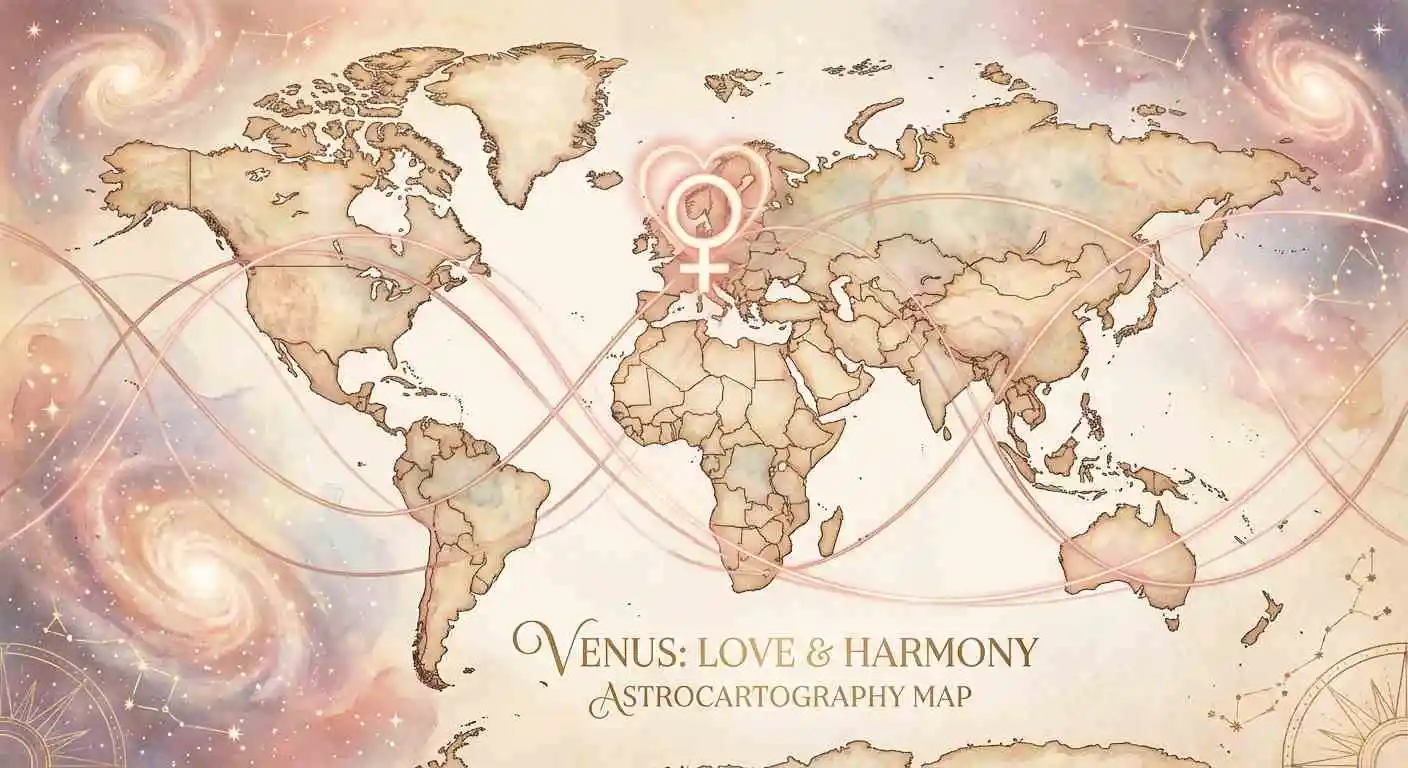 Linee di Venere: Trovare l'Amore Attraverso l'Astrocartografia