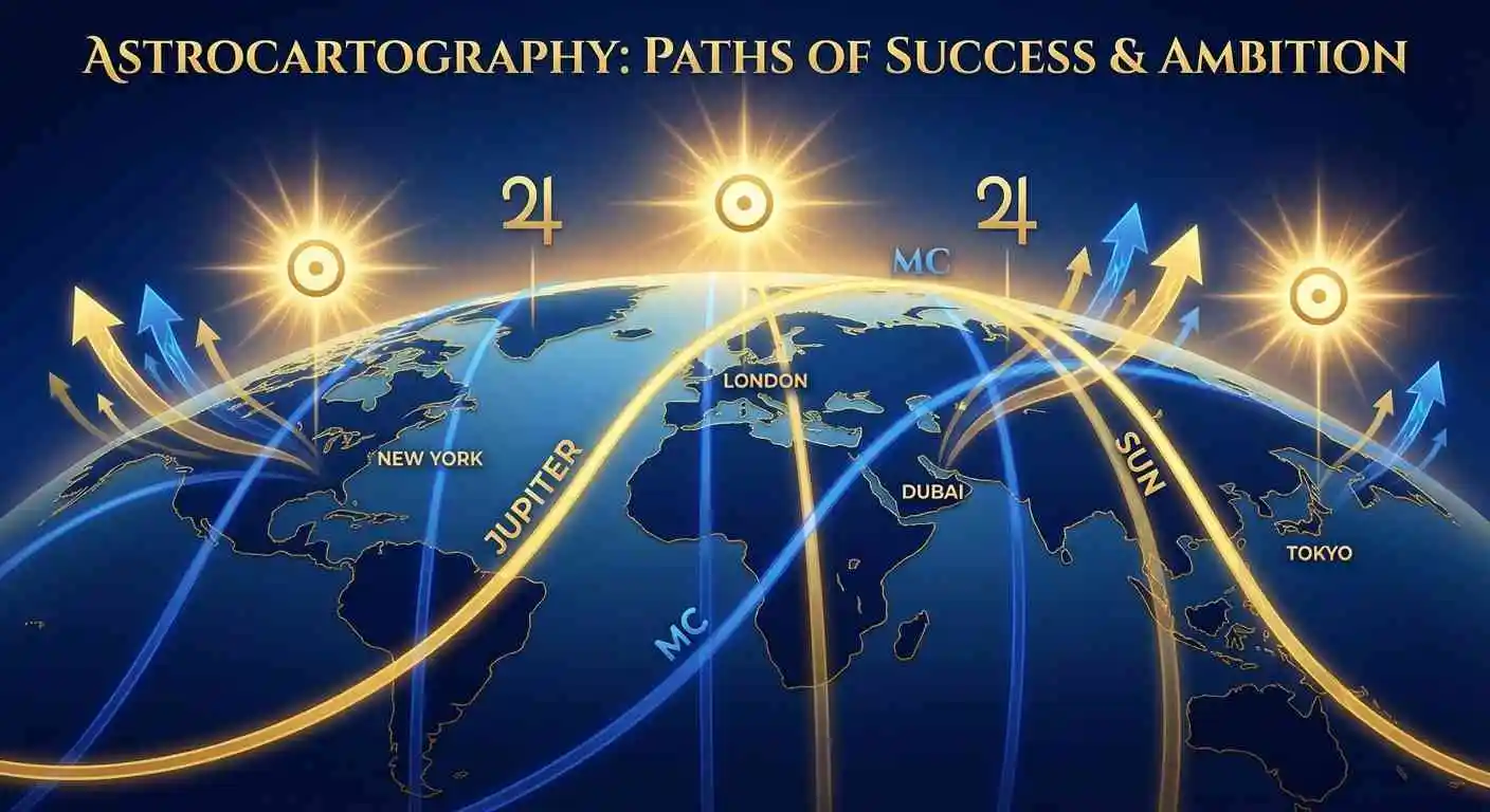 Éxito Profesional en tus Líneas MC de Júpiter y Sol